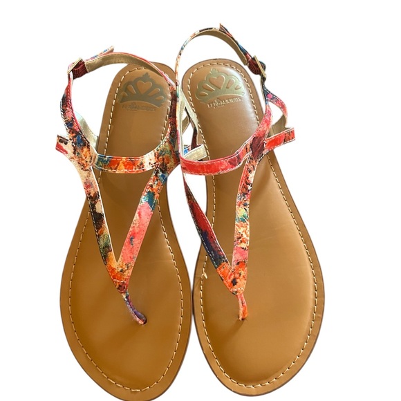 Fergalicious, Fergie Sandals Womens 8.5 Floral Strappy Flats
Comfort pink buckle - Picture 2 of 10